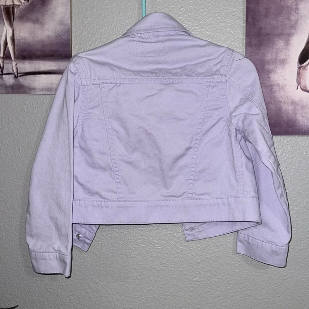 Jona Michelle Toddler Denim Jean Jacket soft purple lavender XS 3t/4t like new - Picture 7 of 7